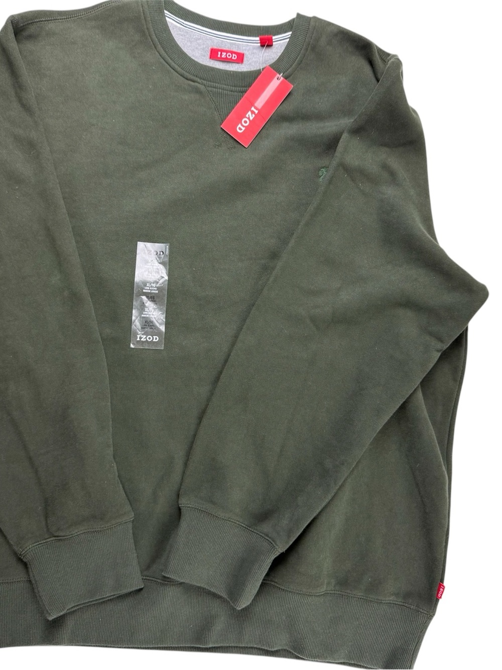 IZOD NWT Green Varsity Fleece Crewneck Sweatshirt XL